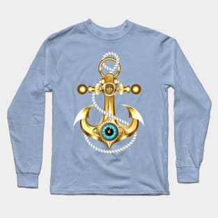 Anchor with clock (Steampunk) Long Sleeve T-Shirt